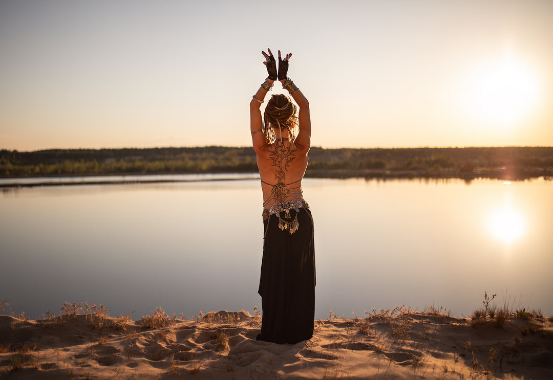 Serpentine Belly Dance Slit Pantaloons