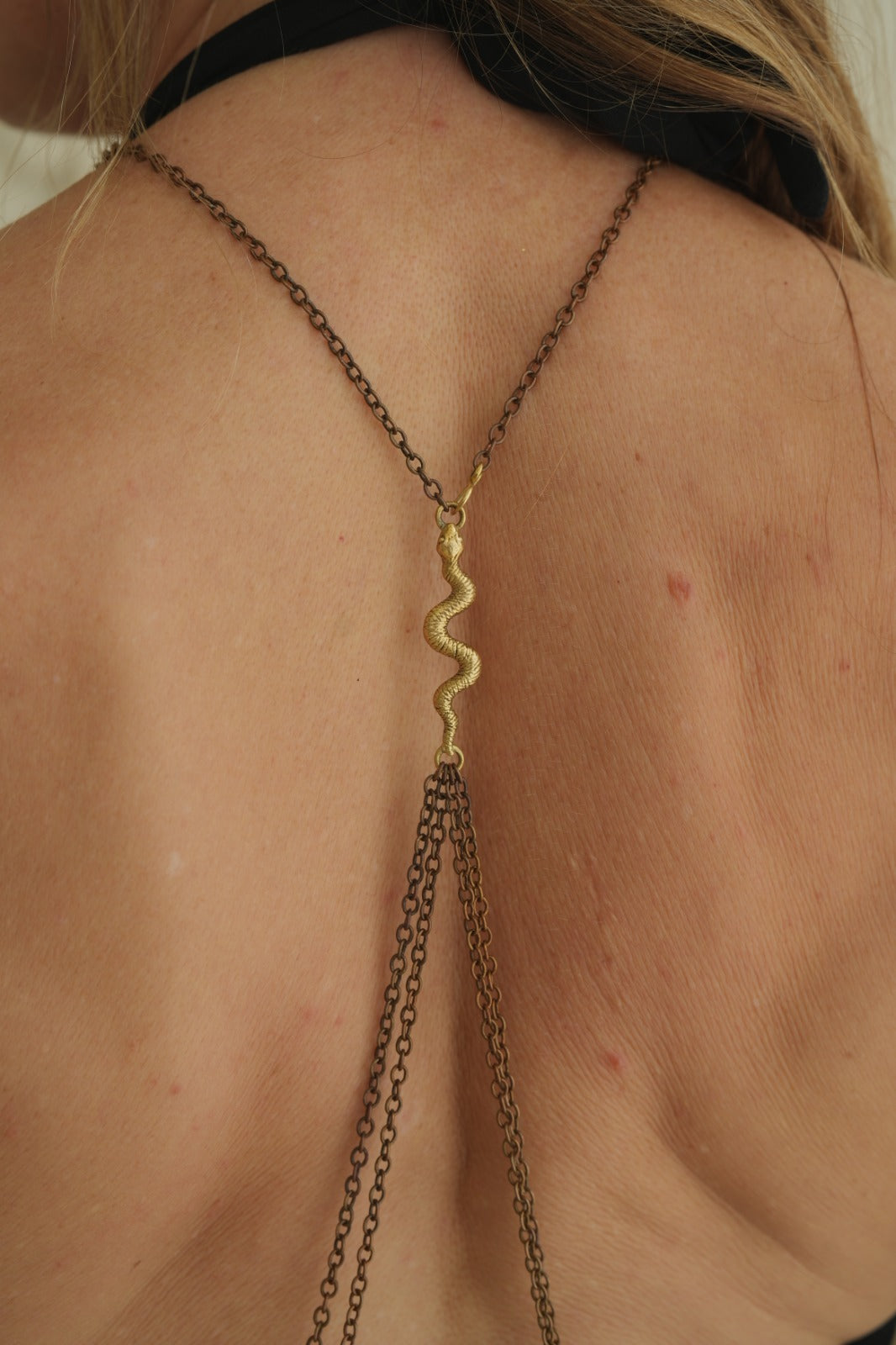 Serpentine Body Chain - Yellow Brass
