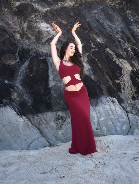 Kaia Cut-Out Top - Scarlett Red