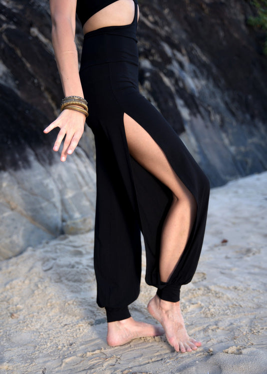 Seraya Split Pants - Obsidian