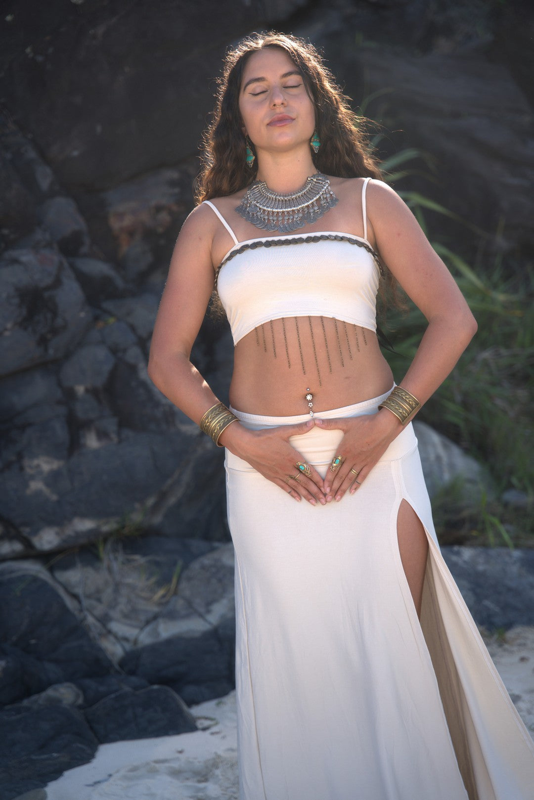 Bustier Chained Crop Top