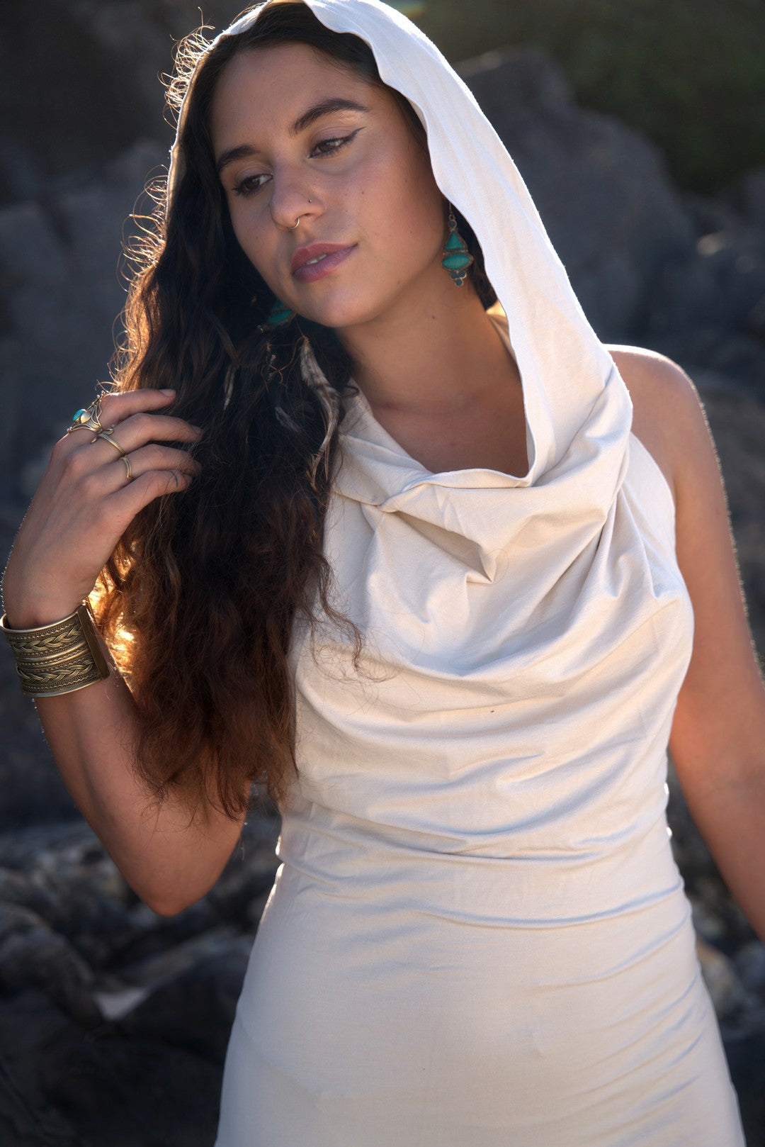 Hooded Double Spit Dress