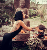 Hooded Dancing Dakini Dress - Black Obsidian