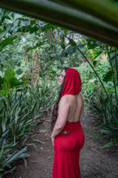 Hooded Dancing Dakini Dress - Ruby Red