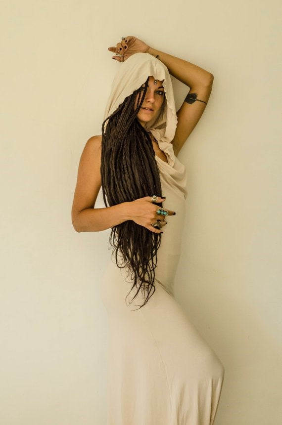Hooded Dancing Dakini Dress - Moonstone