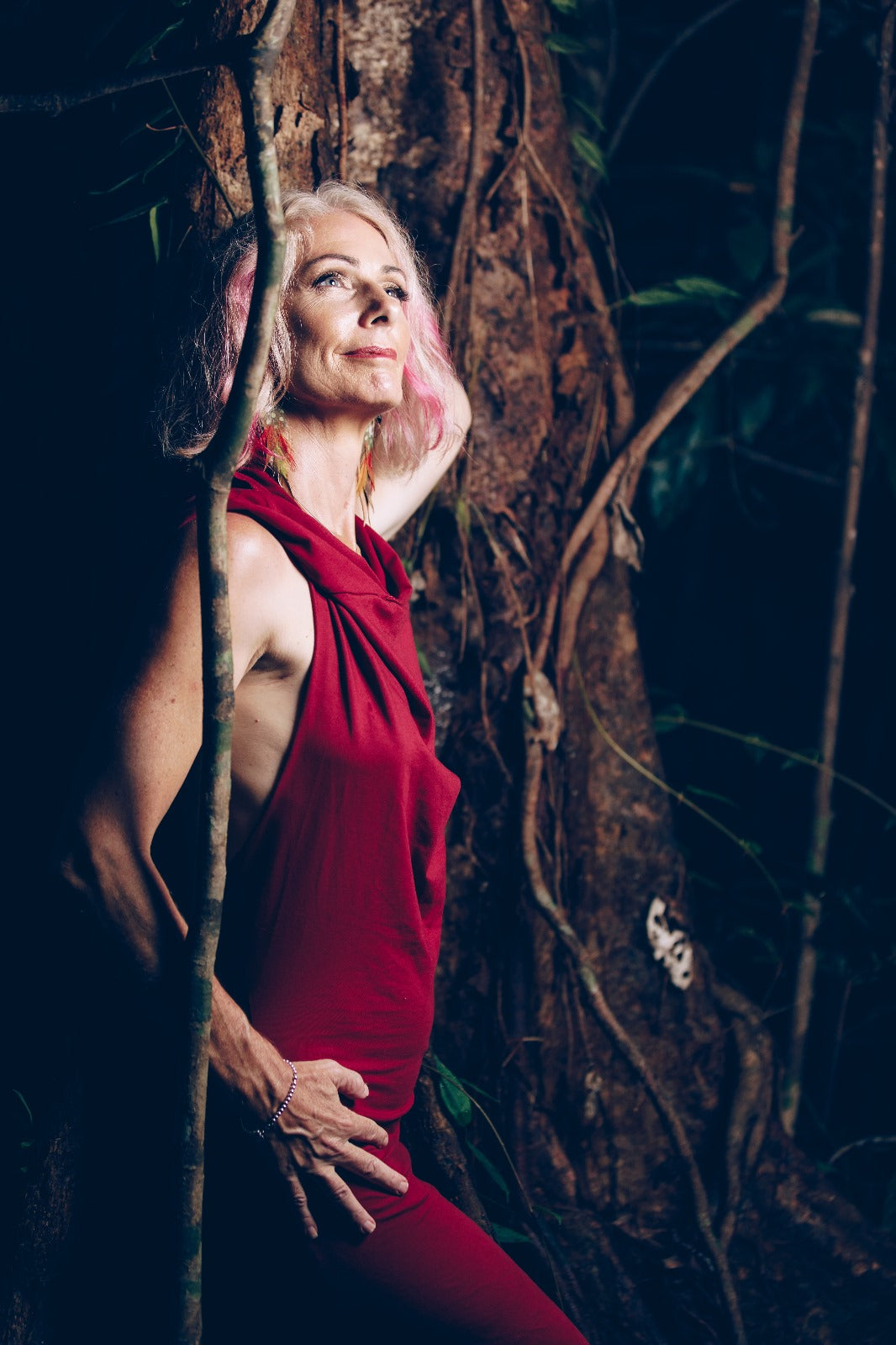 Hooded Dancing Dakini Dress - Scarlett Red