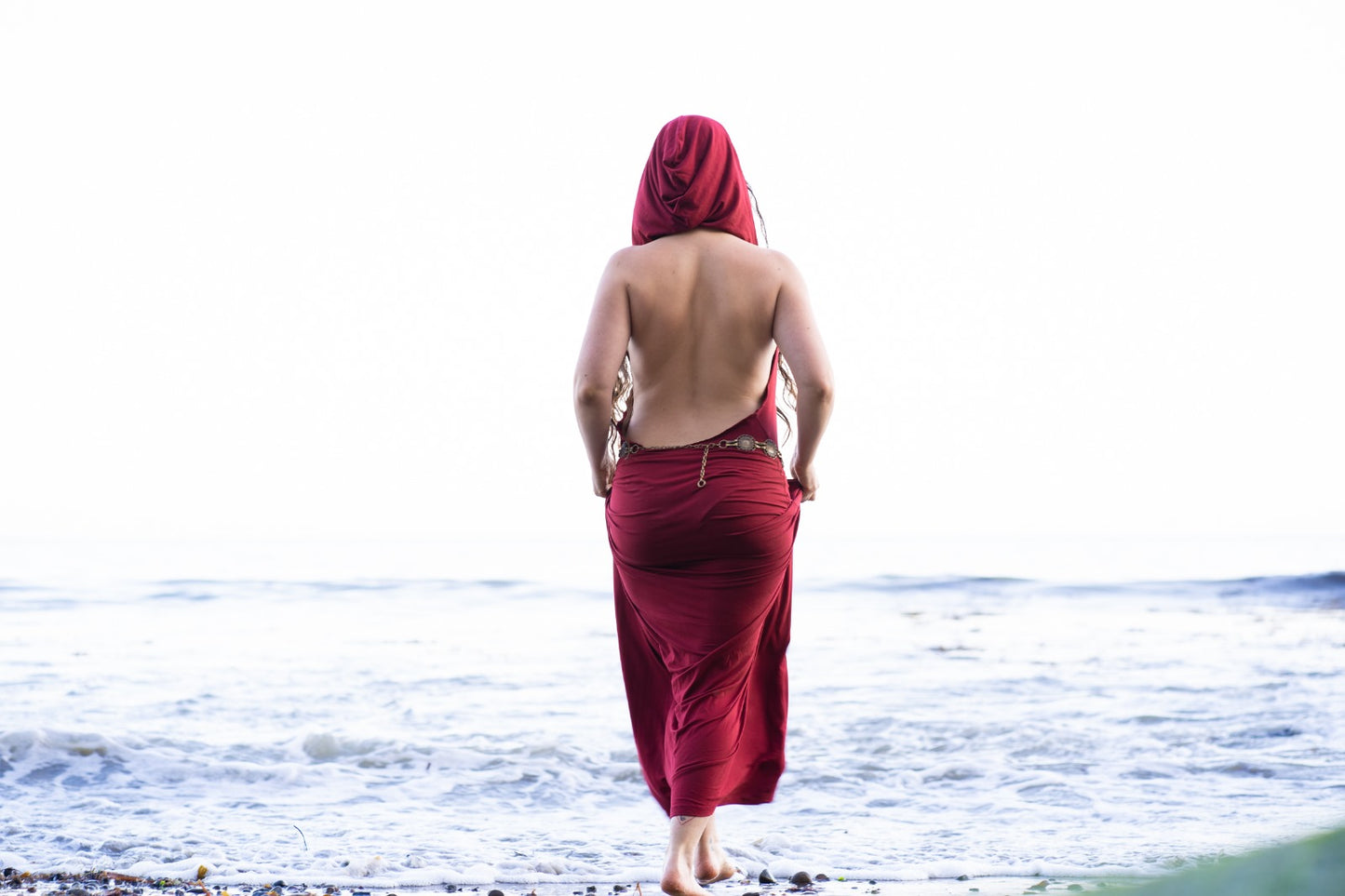 Hooded Dancing Dakini Dress - Scarlett Red