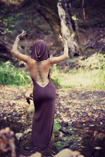 Hooded Dancing Dakini Dress - Amethyst
