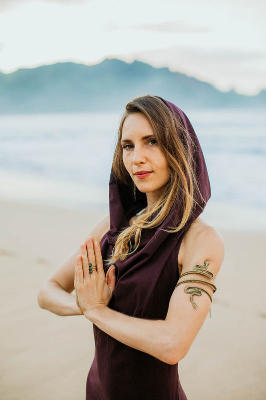 Hooded Dancing Dakini Dress - Amethyst