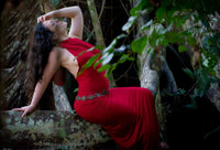 Hooded Dancing Dakini Dress - Ruby Red