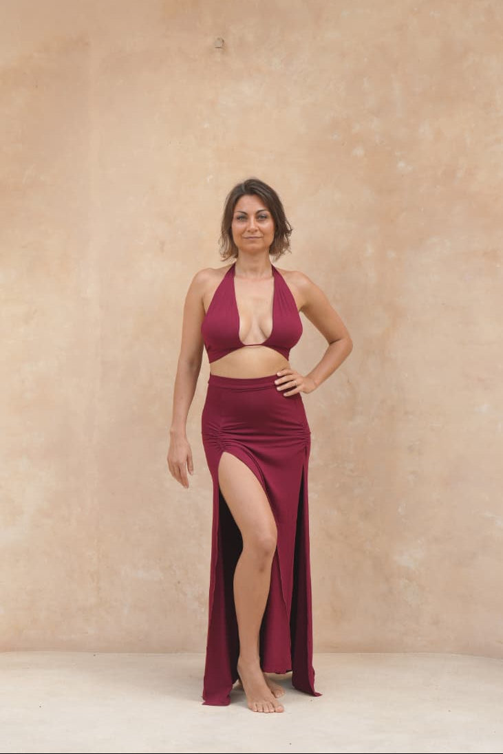 Isis Skirt-  Deep Rose