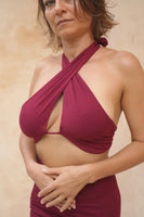 Sita 3-way top - Deep Rose