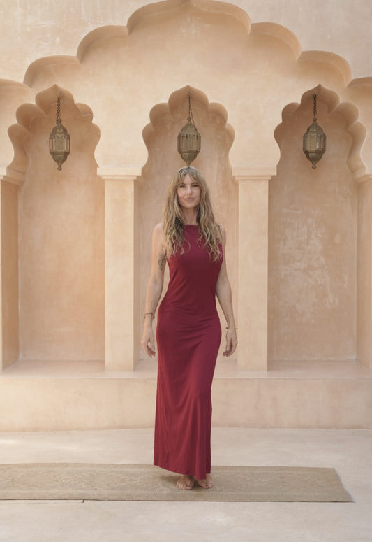 Asatara Dress - Deep Rose