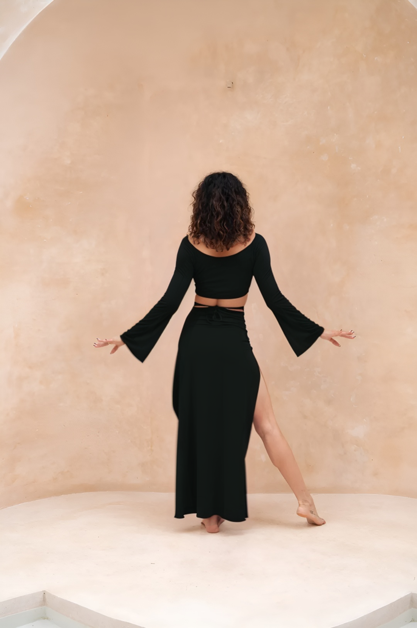 Aset Double Split Skirt - Obsidian
