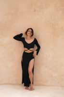 Aset Double Split Skirt - Obsidian