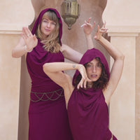 Hooded  Dancing Dakini Dress - Raspberry