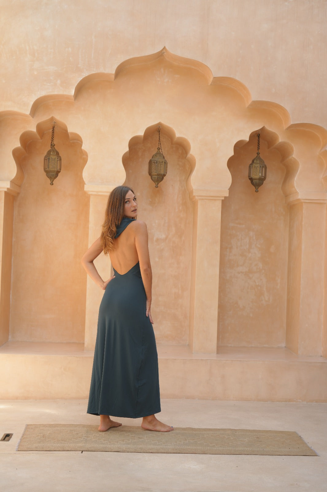 Hooded Dancing Dakini Dress - Teal